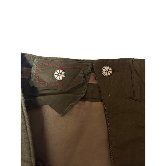 Y2K American Eagle Womens Patchwork Mini Skirt Size 16 Wool Blend Brown & Green - Picture 5 of 5